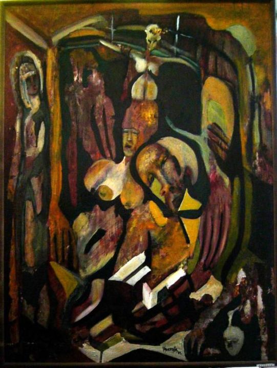 Ζωγραφική με τίτλο "crucifixion" από Markosa, Αυθεντικά έργα τέχνης