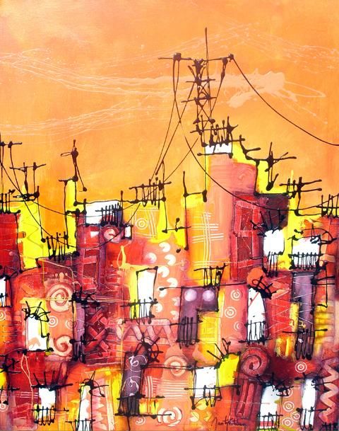 绘画 标题为“Ciudad Perdida” 由Jorge Luis Santiesteban Uliver, 原创艺术品, 油