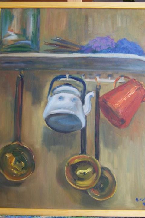 Painting titled "cacharros" by Blanca Alvarez, Original Artwork