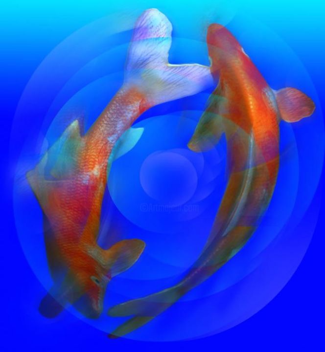 Painting titled "Waves undulating al…" by Coupe Mike, Original Artwork