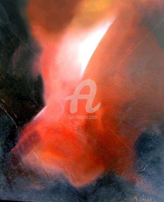Peinture intitulée "porte 4" par Martial Bidard, Œuvre d'art originale, Huile