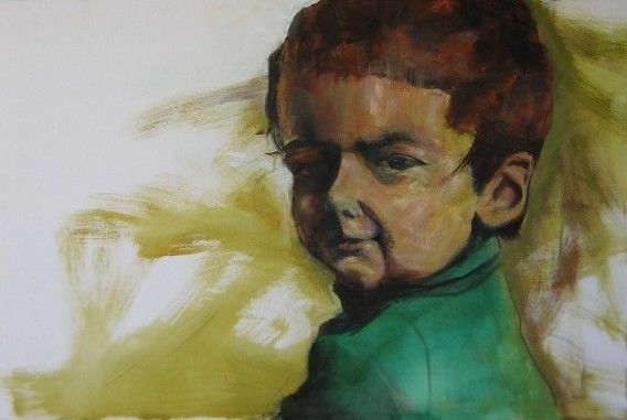 Painting titled "Jimmy 47pcp" by Richard Herr, Original Artwork, Acrylic