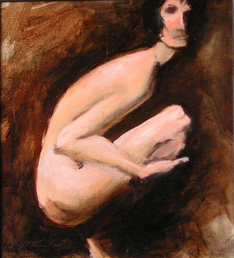 Painting titled "Leftover Wine (fnp2)" by Richard Herr, Original Artwork, Acrylic