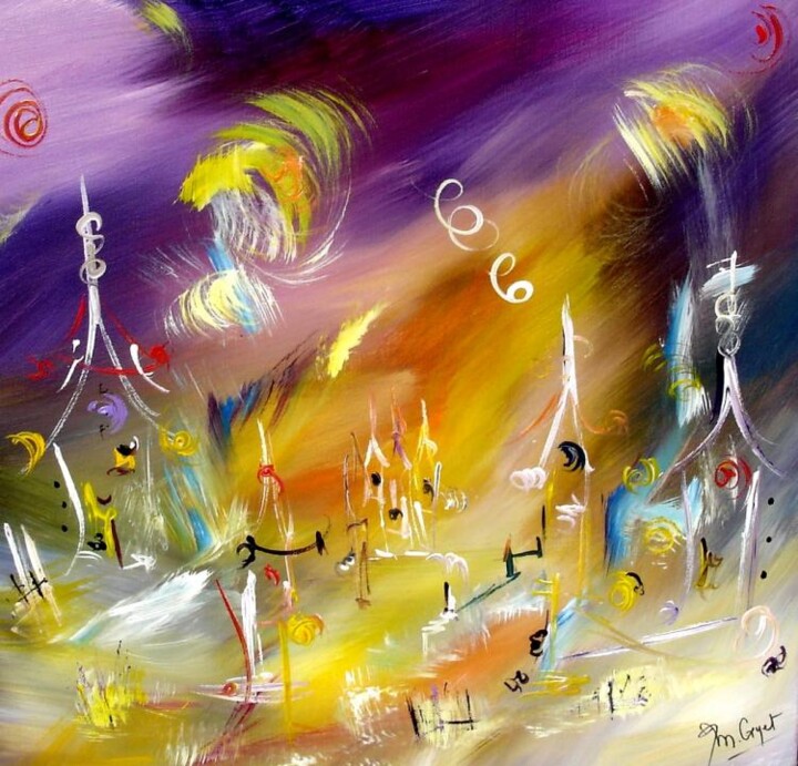 Peinture intitulée "Tout sucre tout miel" par Muriel Cayet, Œuvre d'art originale