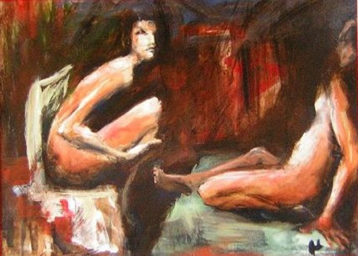 Painting titled "Shall We FMNP7" by Richard Herr, Original Artwork, Acrylic