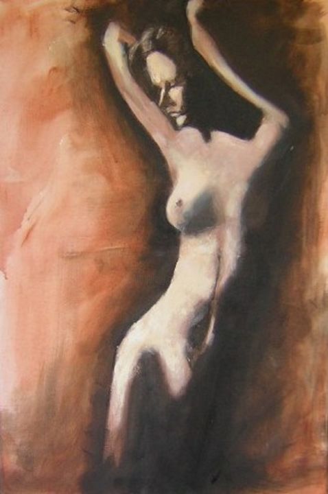 Painting titled "Unanswered (FNP9)" by Richard Herr, Original Artwork, Acrylic