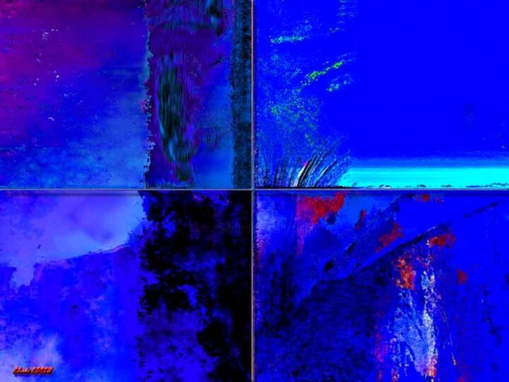 Digital Arts titled "Jamming the Blues" by Claude Cossu, Original Artwork, Digital Painting