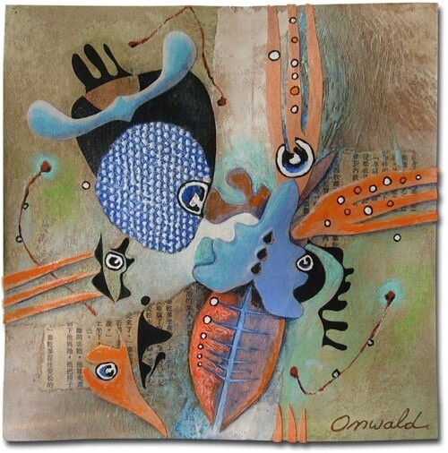 Peinture intitulée "CORALIA" par Jean-Luc Osswald, Œuvre d'art originale, Huile