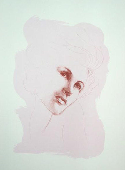 Drawing titled "la Vanoni" by Franco Petrosemolo, Original Artwork