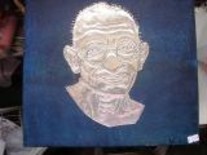 Painting titled "GHANDI" by Vanda Estriga, Original Artwork