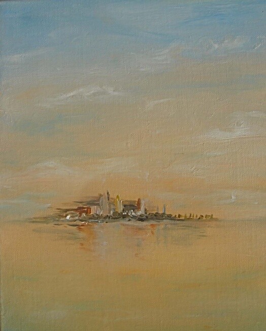 Peinture intitulée "Point du jour" par Elisa Cook Benbassat Bassat, Œuvre d'art originale, Huile