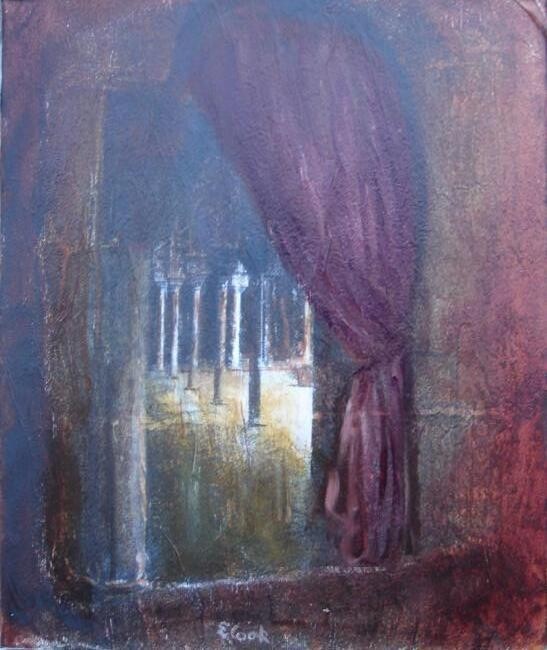 Painting titled "Patio andalou" by Elisa Cook Benbassat Bassat, Original Artwork, Other
