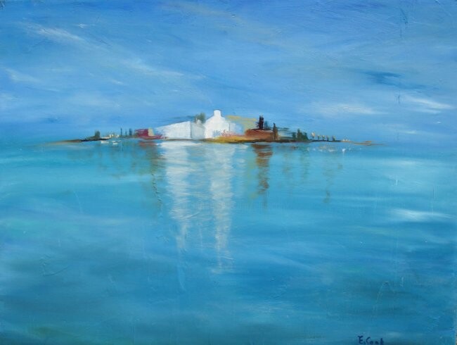 Peinture intitulée "Méditerranée" par Elisa Cook Benbassat Bassat, Œuvre d'art originale, Huile