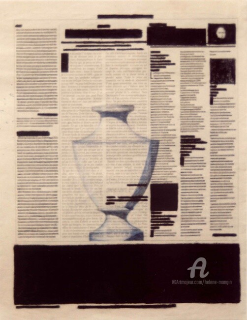 Jarre Bleue_ livre d'artiste 图画, 15.4x11.4 in