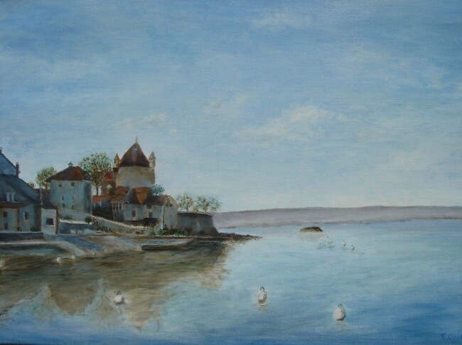Pintura titulada "Ce fameux jour à Yv…" por Elisa Cook Benbassat Bassat, Obra de arte original, Oleo