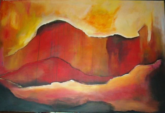 Painting titled "The Cave" by Maja Kronblad, Original Artwork