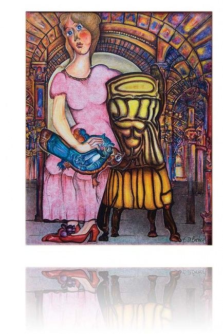 Peinture intitulée "Poezen" par Etienne De Backer, Œuvre d'art originale