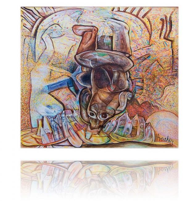 Peinture intitulée "Vrij" par Etienne De Backer, Œuvre d'art originale