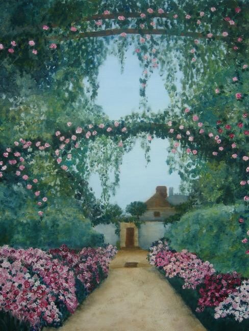 Peinture intitulée "Badinerie de roses" par Elisa Cook Benbassat Bassat, Œuvre d'art originale, Autre