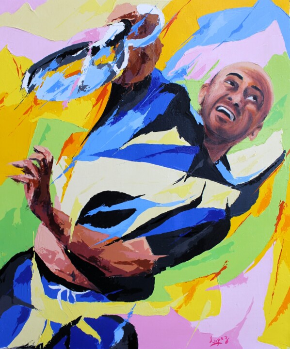 445 Agassi 绘画, 21.7x18.1 in