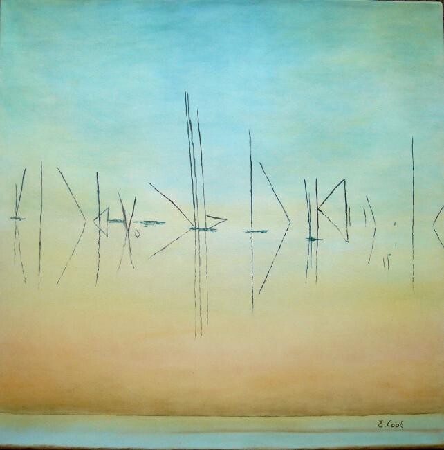Peinture intitulée "Lueur d'aube" par Elisa Cook Benbassat Bassat, Œuvre d'art originale, Autre
