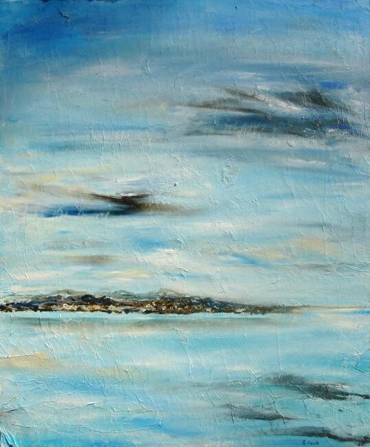 Peinture intitulée "Quand les nuages gr…" par Elisa Cook Benbassat Bassat, Œuvre d'art originale, Autre