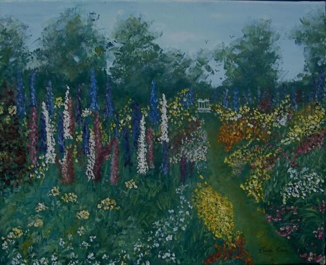 Peinture intitulée "L'été" par Elisa Cook Benbassat Bassat, Œuvre d'art originale, Autre