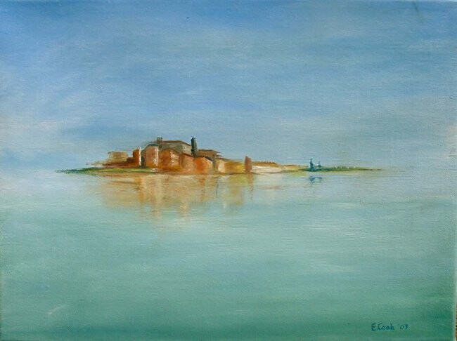 Peinture intitulée "La où l'eau me porte" par Elisa Cook Benbassat Bassat, Œuvre d'art originale, Autre