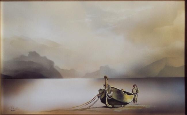 Pintura titulada "Homenaje a Dalí" por Rosario De Mattos, Obra de arte original, Oleo