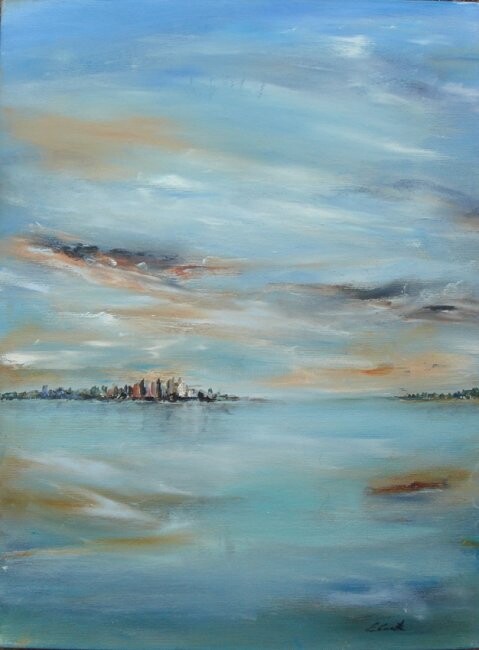 Peinture intitulée "Caprices du ciel" par Elisa Cook Benbassat Bassat, Œuvre d'art originale, Huile