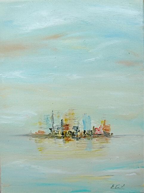 Pintura titulada "Ciel de porcelaine" por Elisa Cook Benbassat Bassat, Obra de arte original, Otro