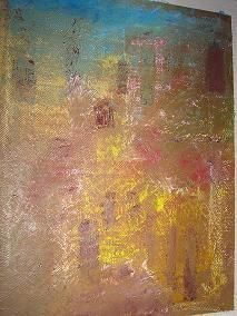 Painting titled "Ancienne Cité" by Marwan Kassab, Original Artwork, Oil