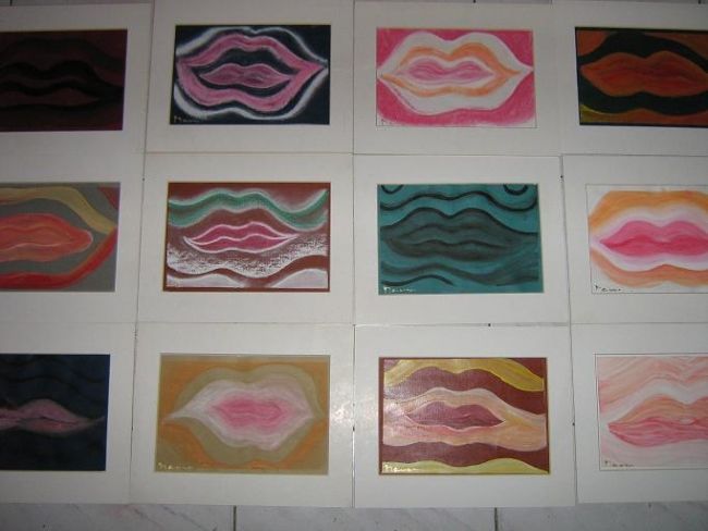 Painting titled "Les 12 Baisers" by Marwan Kassab, Original Artwork