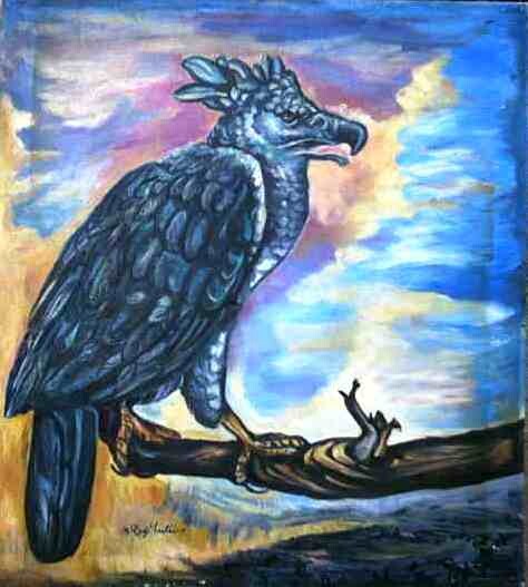 Pintura intitulada "gavião real,ave em…" por Eduardo Antonio Arêas Rêgo Monteiro, Obras de arte originais