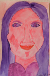 Painting titled "lesourire" by Caroline D., Original Artwork
