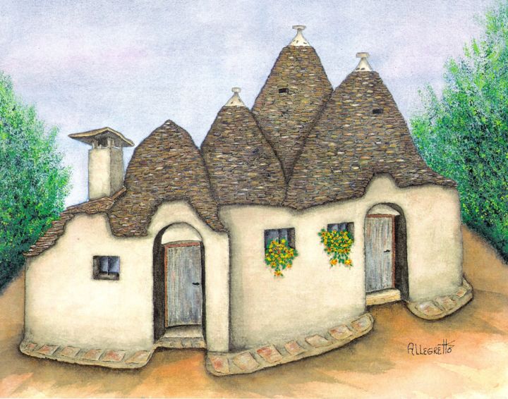 Il Trullo Painting, 12x16 in