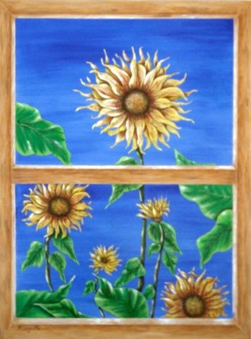 Painting titled "Good Morning" by Allegretto, Original Artwork, Acrylic