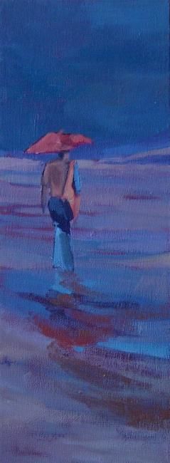 Peinture intitulée ""En promenade 2"" par Catherine Suchocka, Œuvre d'art originale, Autre