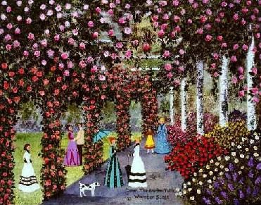 Jane Wooster Scott - Down The Garden Pat, Painting by Jane