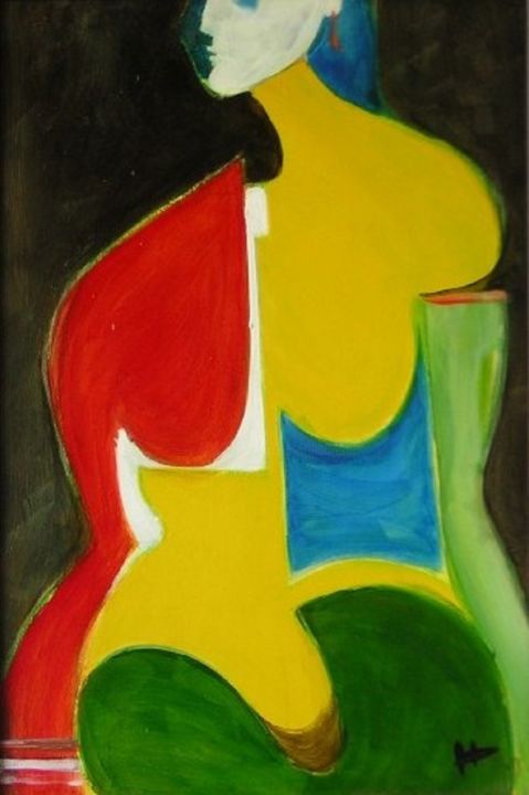 Painting titled "Right Shoulder Red…" by Richard Herr, Original Artwork, Acrylic
