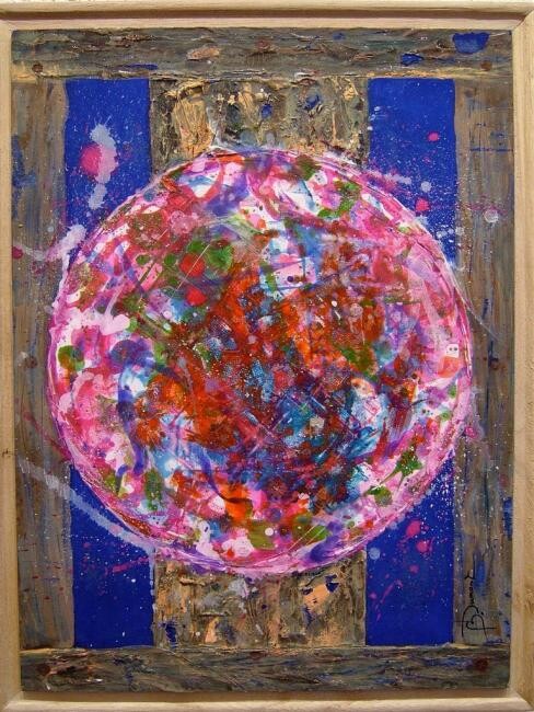 Painting titled "palette et palette" by Bruno Dumont, Original Artwork, Oil