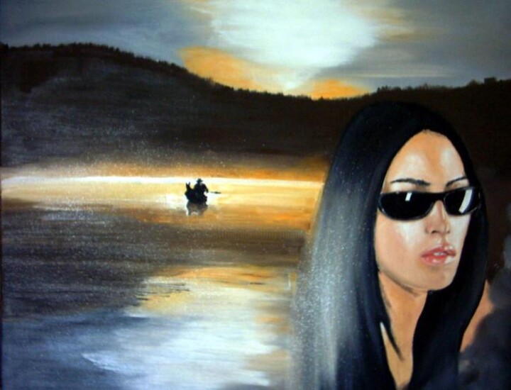 Peinture intitulée "retour inattendu" par Manu Surreabulliste, Œuvre d'art originale, Huile Monté sur Châssis en bois