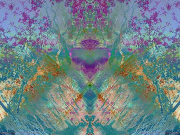 Digital Arts titled "purple heaven" by Millenia Foxtrot (Shadow Zero), Original Artwork