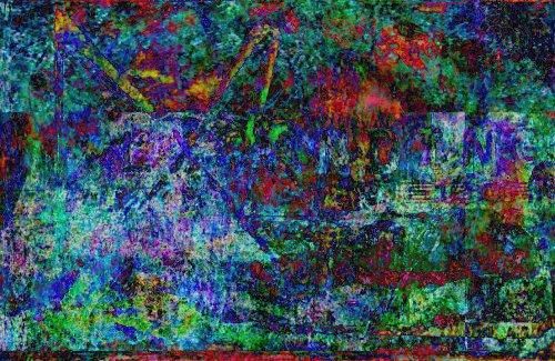 Painting titled "Ice funk" by Millenia Foxtrot (Shadow Zero), Original Artwork