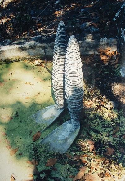 Sculpture titled "BLEU" by Jean-Claude Jolet, Original Artwork
