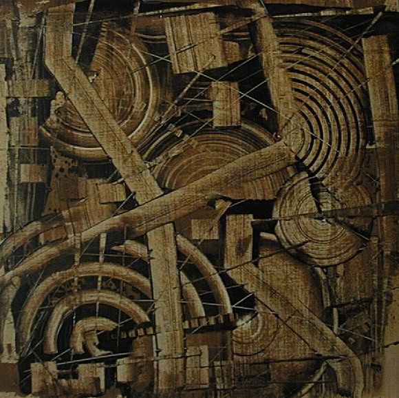 Peinture intitulée "compression" par Yves Cairoli, Œuvre d'art originale