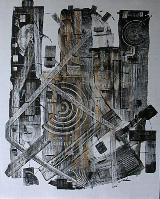 Peinture intitulée "au pays des sorciers" par Yves Cairoli, Œuvre d'art originale
