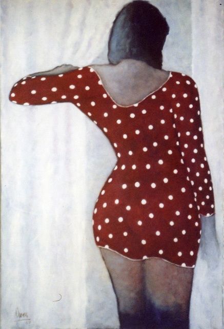 Painting titled "Rendez-vous (Woman…" by Bradley Owen, Original Artwork, Oil