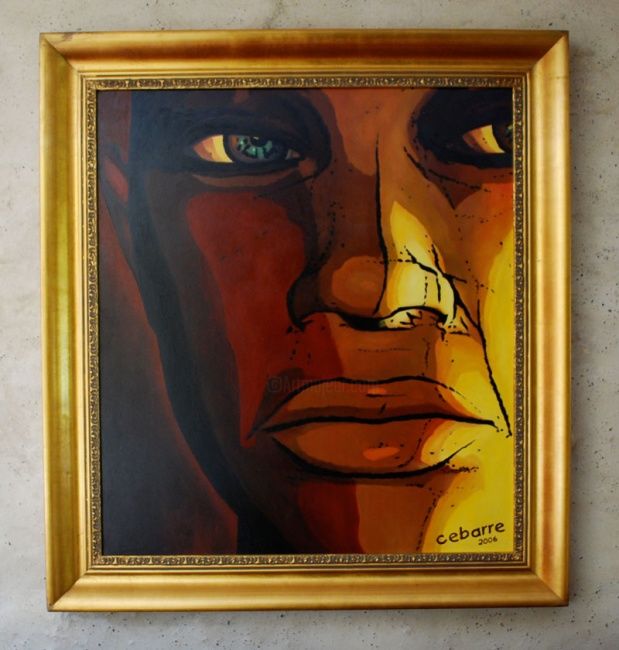 Painting titled "Mepris" by Cebarre, Original Artwork, Oil