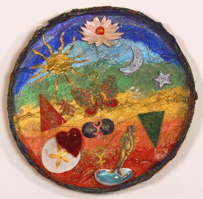 Collages intitulée "Beyond the Rainbow" par Nina Gabriel, Œuvre d'art originale